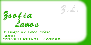 zsofia lamos business card